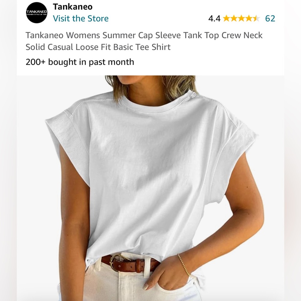 White Tee, Sz S, NWT